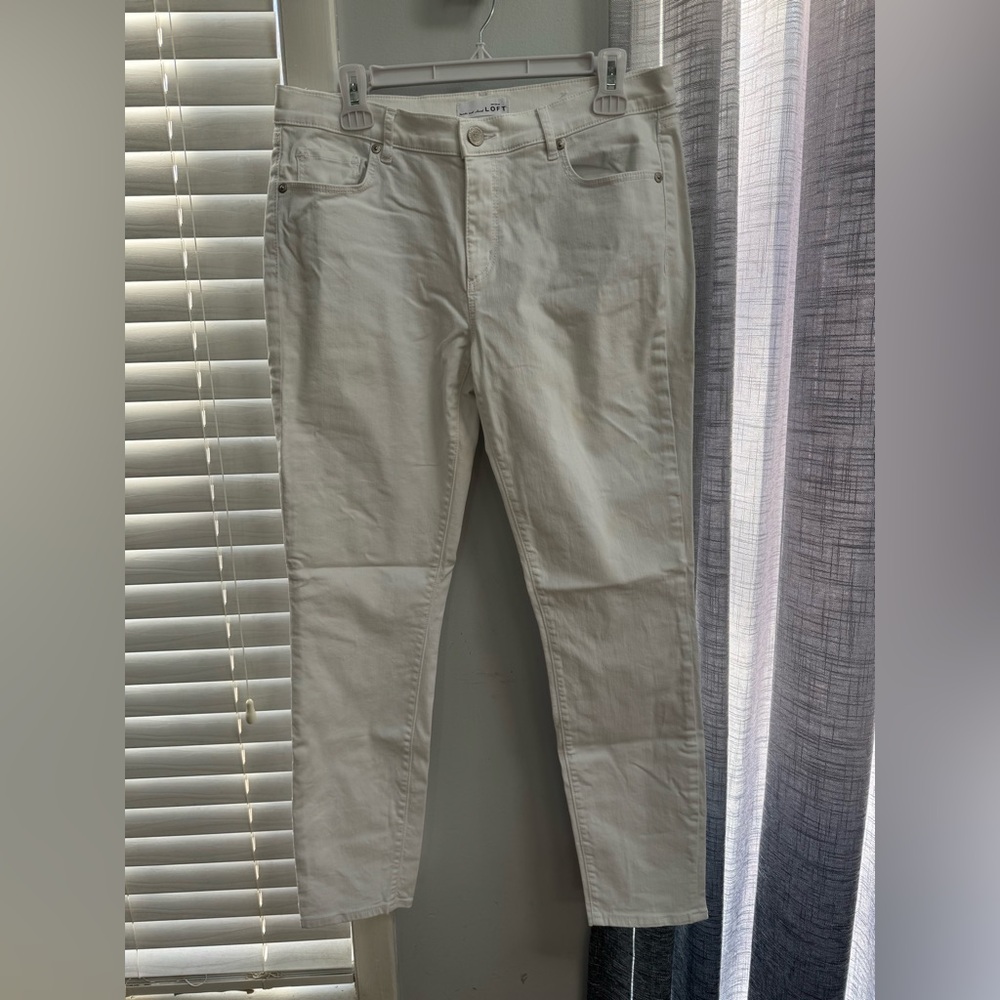 LOFT White Denim Jeans
